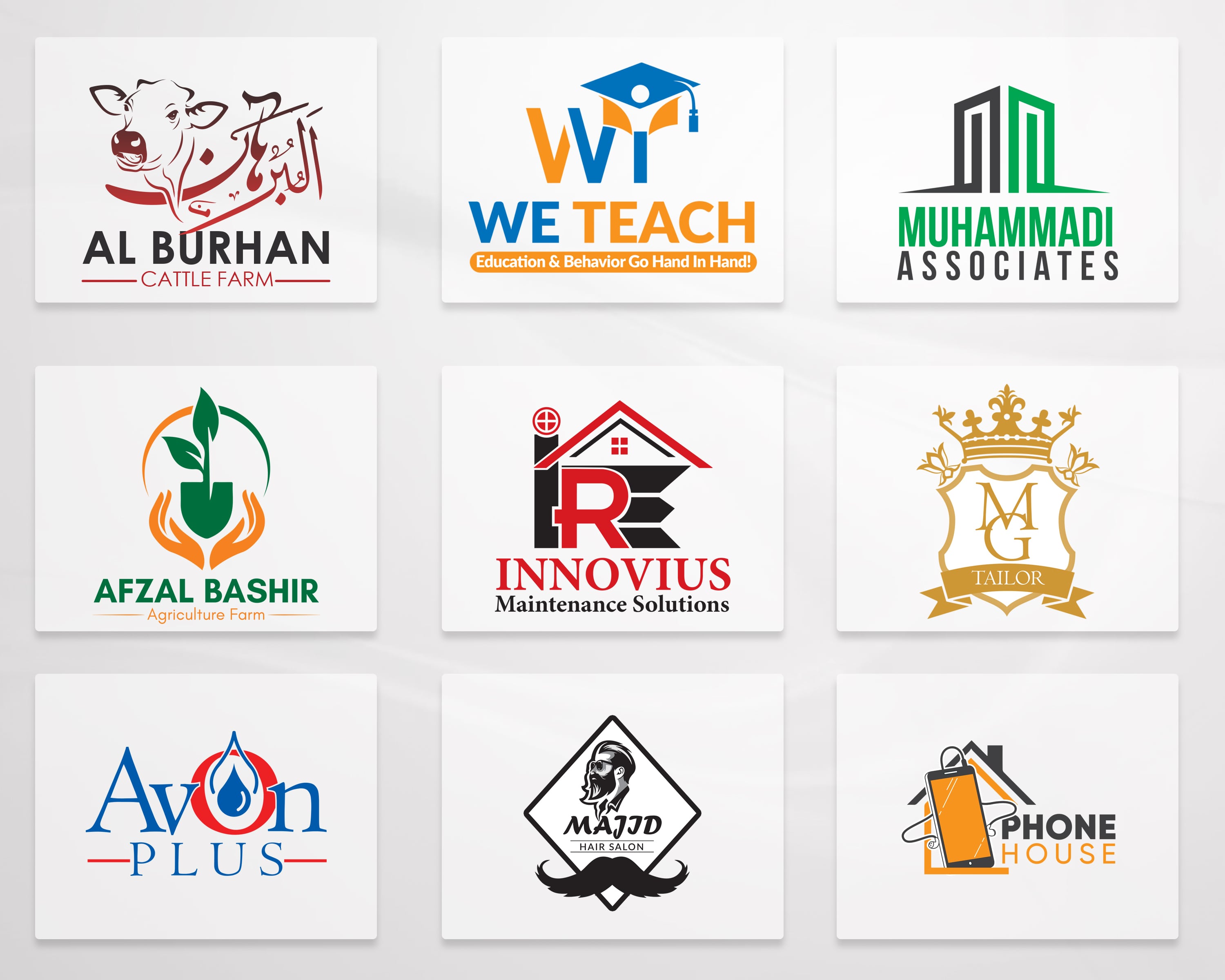 Creative Business Name and Slogan Branding Concept for Modern Companies in Doha